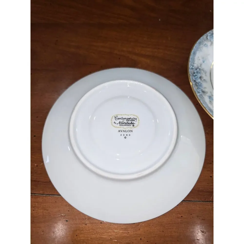 Set of 4 NORITAKE AVALON 3390 PHILLIPINES FINE CHINA Cup Saucer.